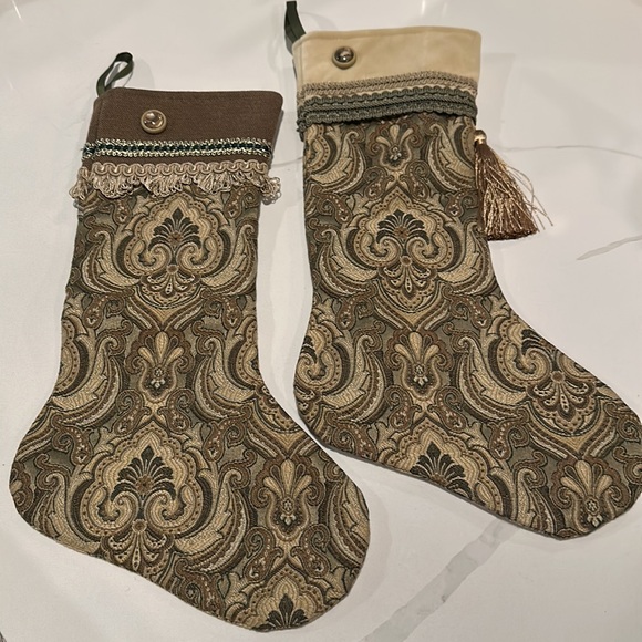 Tapestry Christmas Stocking Tassel Trim Holiday Decor price is each - Picture 2 of 5